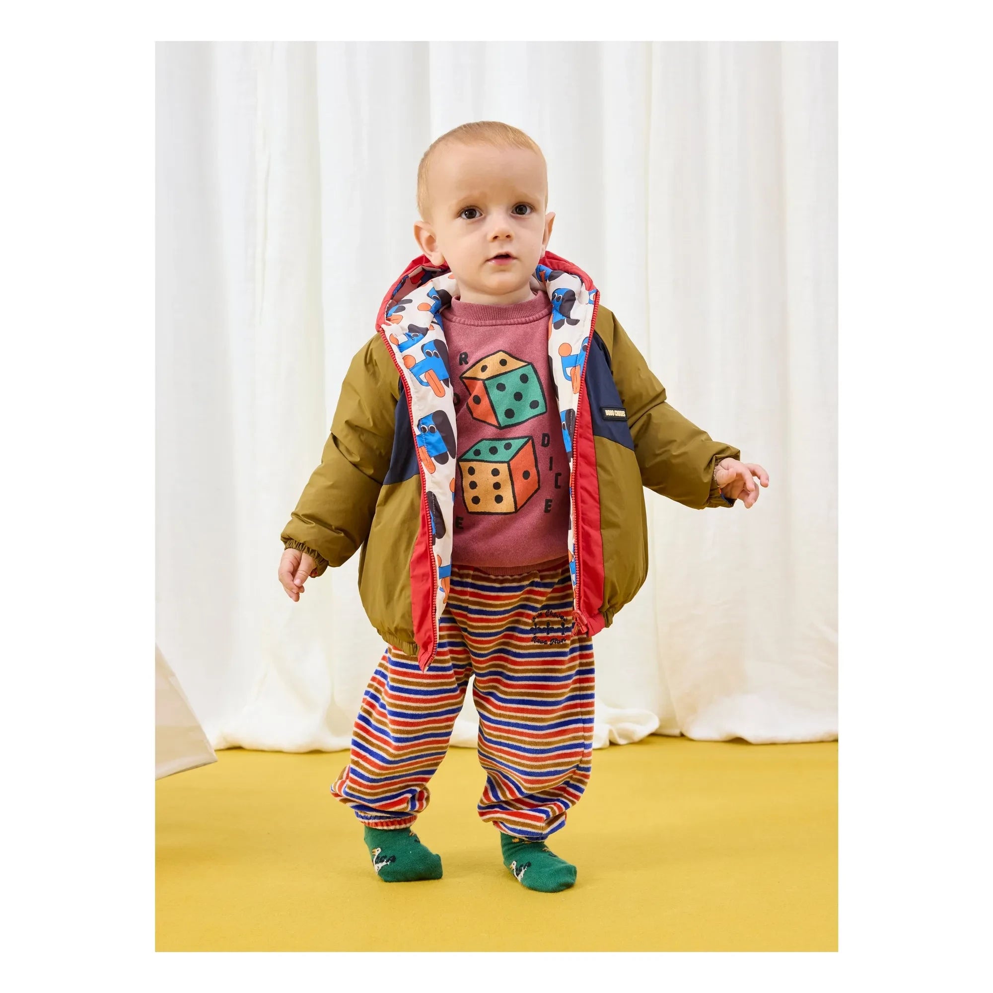 Bobo Choses - Roll The Dice Sweat Bio-Baumwolle | Braun