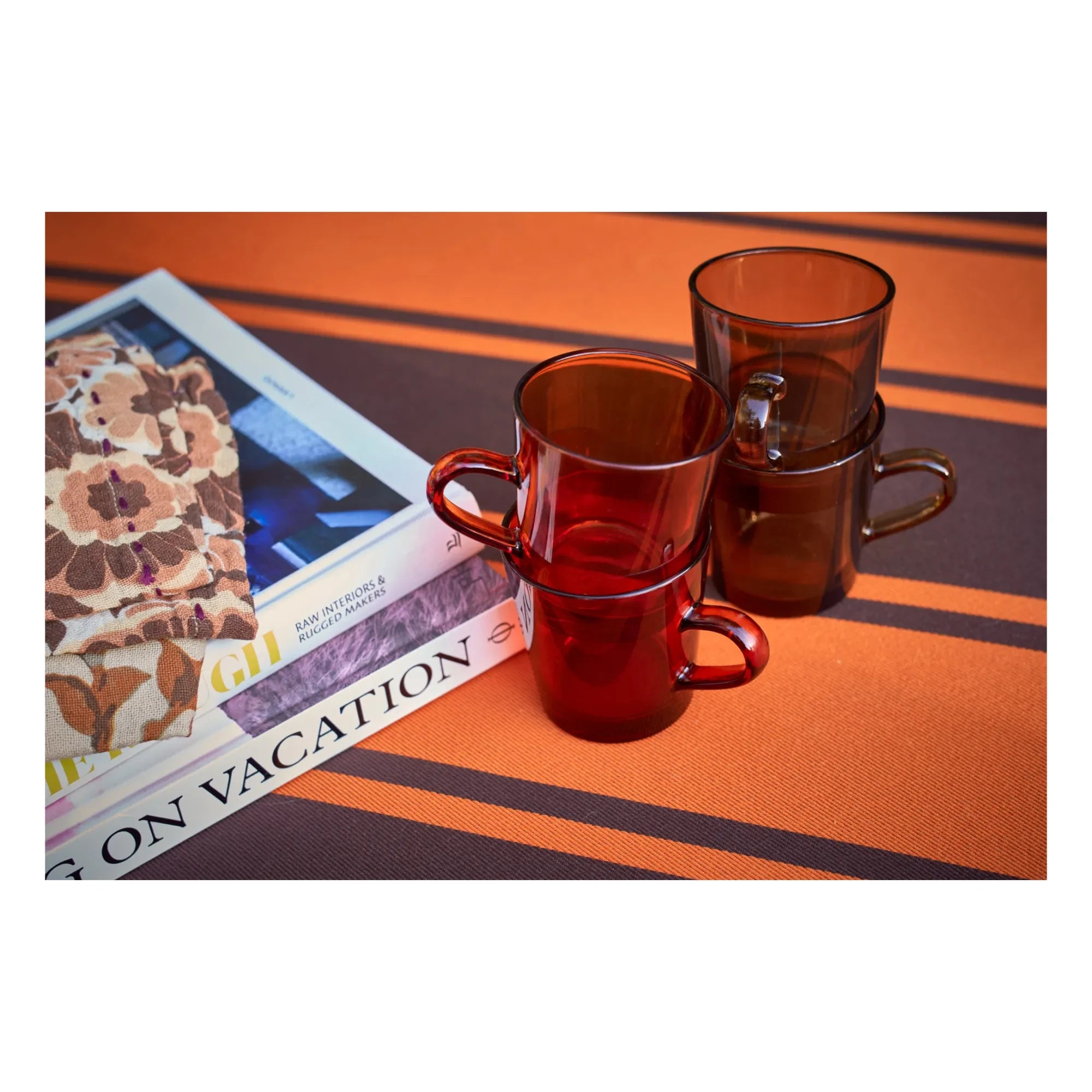 HKliving - Baumwoll-Servietten - 2er Set | Russet