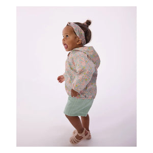 Petit Bateau - Windbreaker mit Blumenmuster aus recycelter Faser Baby | Türkis