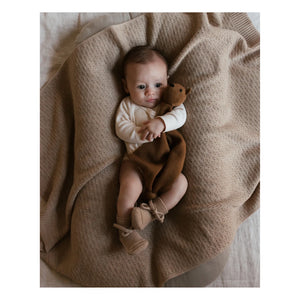 Hvid - Dora Merinowolldecke | Sand