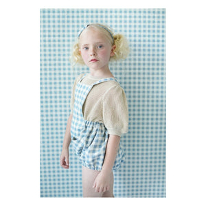 Soor Ploom - Oona Vichy Bio Baumwoll-Jumpsuit | Gebrochenes Weiß