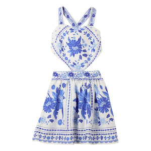 Fabula - Cut Fleurs Kleid | Blau