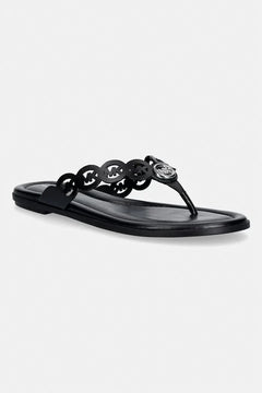 MICHAEL Michael Kors kadın deri parmak arası terlik Janie Thong Sandal