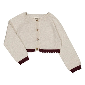 Loir - Chiné Bolero Strickjacke | Beige