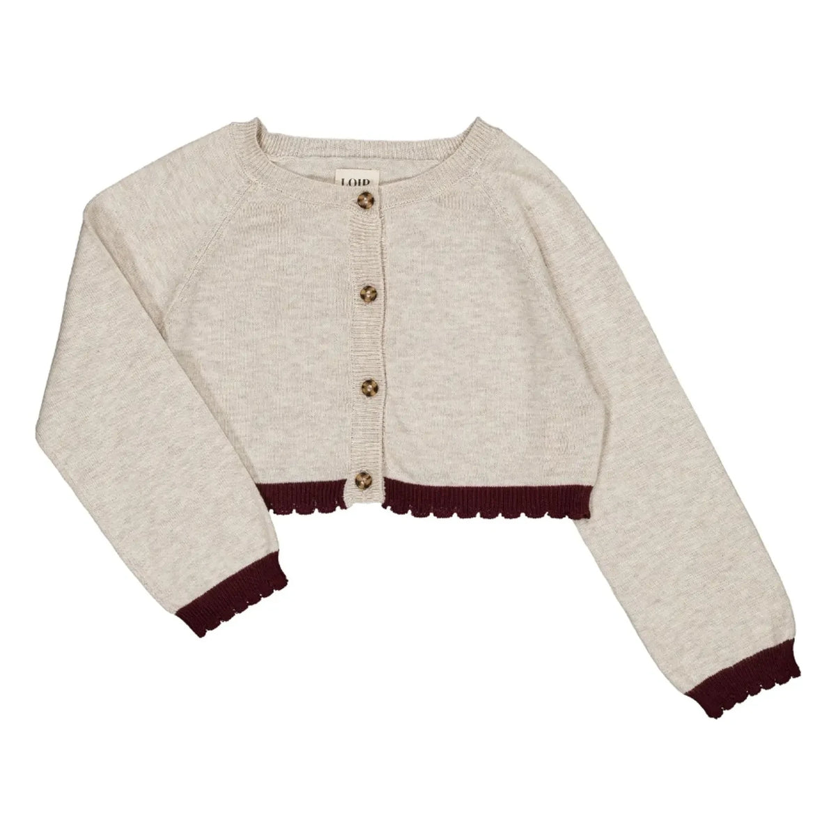 Loir - Chiné Bolero Strickjacke | Beige