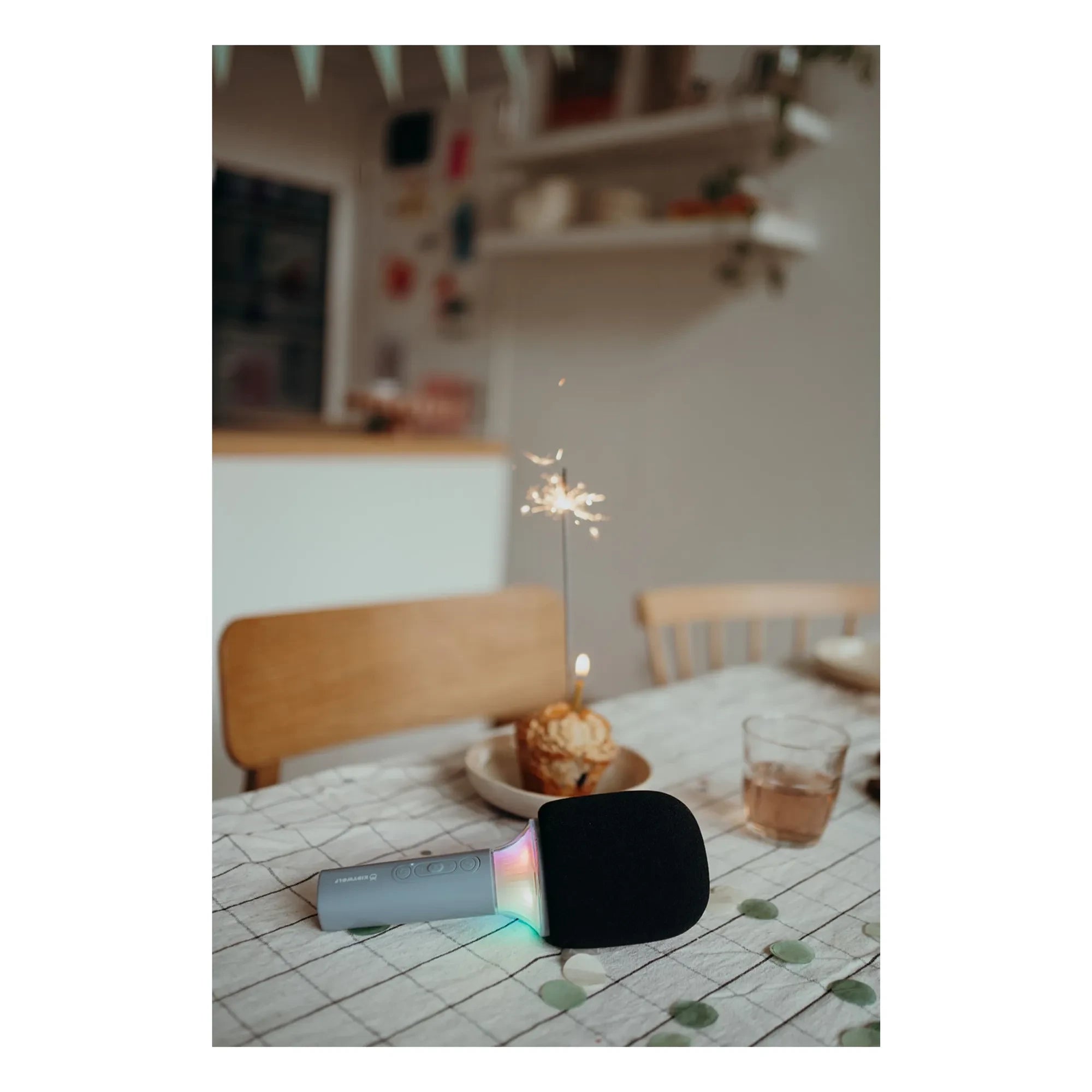 Kidywolf - Bluetooth-Karaoke-Mikrofon | Blau
