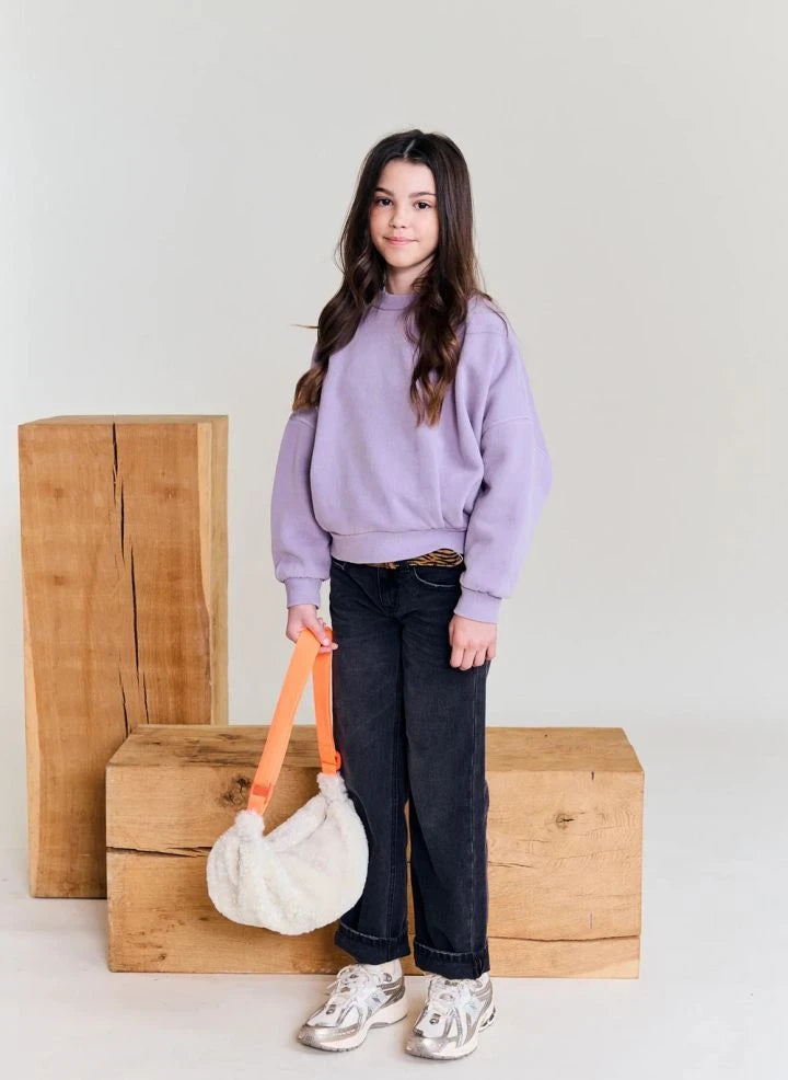 AO76 - Lila Recycelter Baumwoll-Sweatshirt