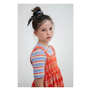Repose AMS - Smocked-Kleid mit Karos | Koralle