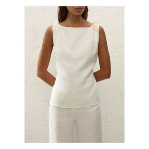Faithfull the Brand - Ecru Top Flor Leinen