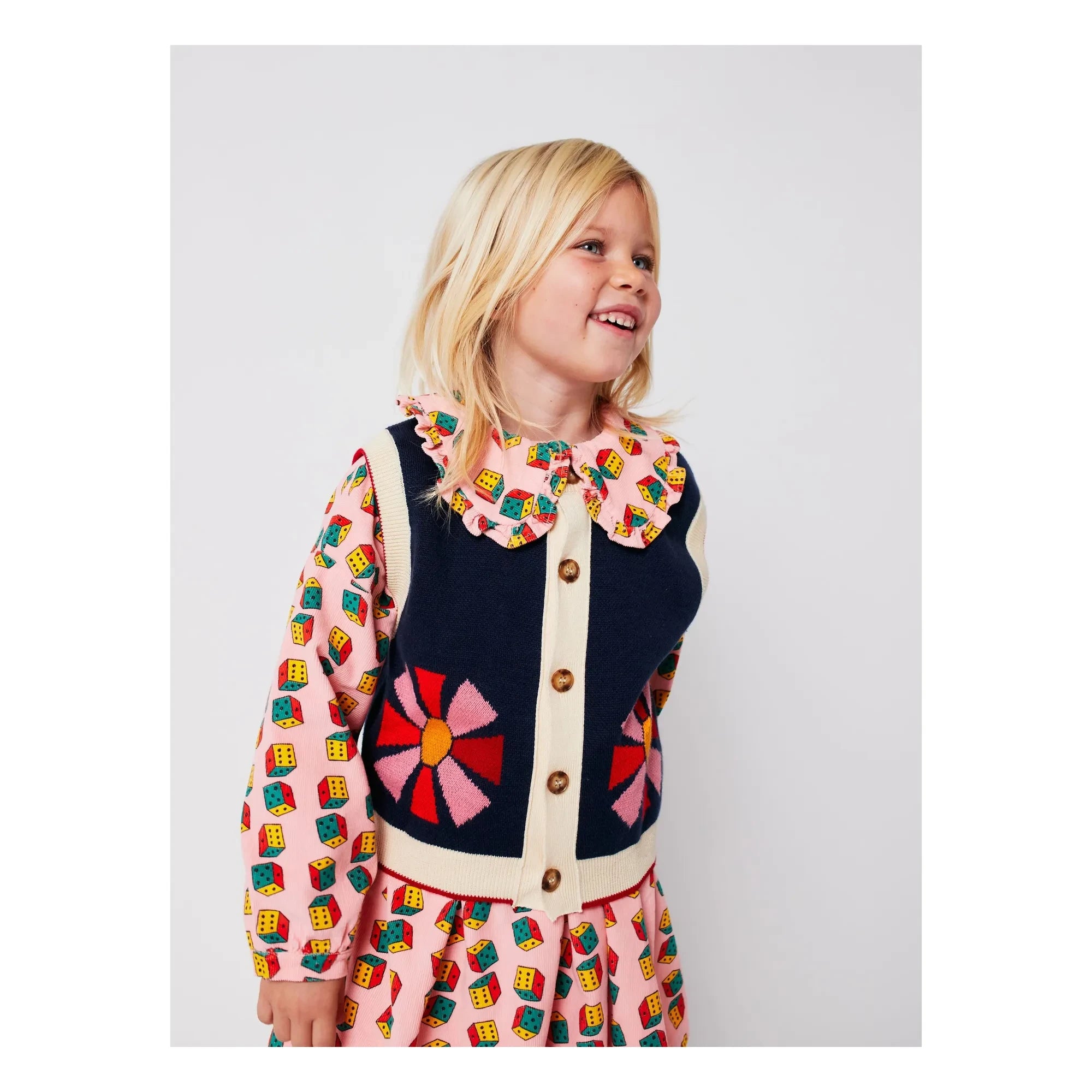 Bobo Choses – Plissierter Cordrock aus Bio-Baumwolle | Rosa