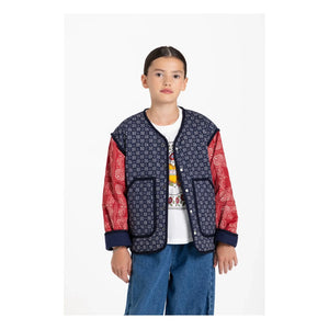 Hundred Pieces - Malya Bandana Ceket | Indigo Mavi