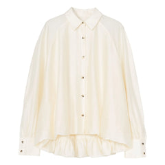 Cordera - Marfil Balon Kollu Bluz | Creme