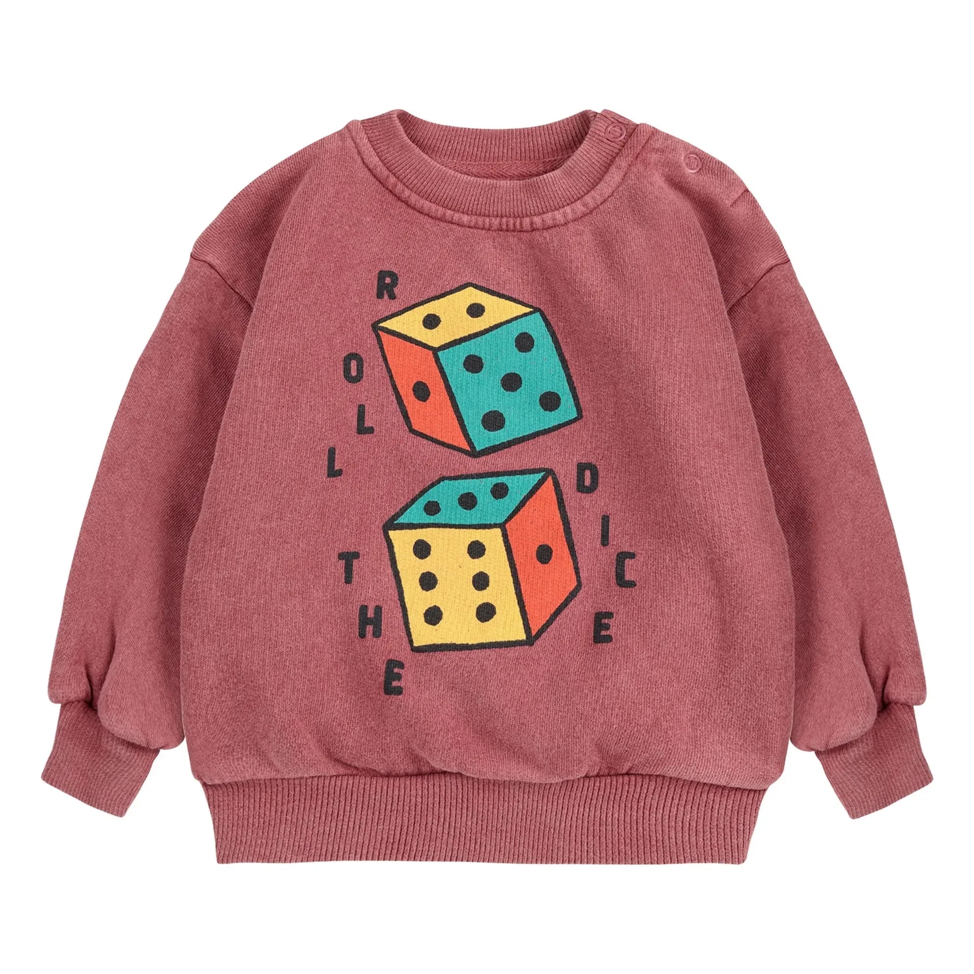 Bobo Choses - Roll The Dice Sweat Bio-Baumwolle | Braun