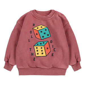 Bobo Choses - Roll The Dice Sweat Bio-Baumwolle | Braun