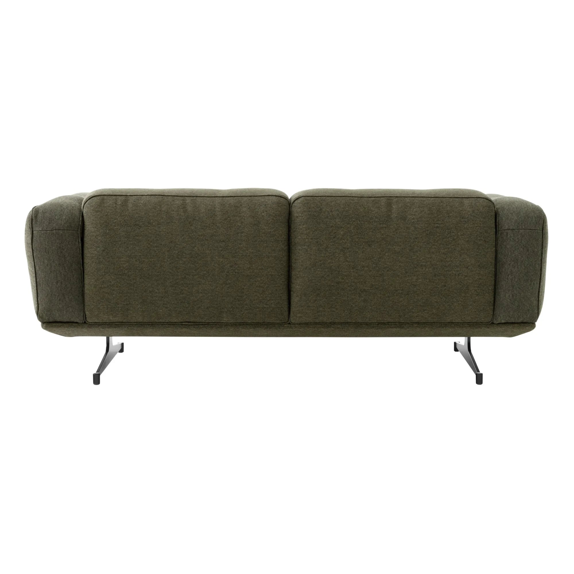 & Tradition - Inland AV22 2-Sitzer Sofa, Schwarzer Sockel | Khaki