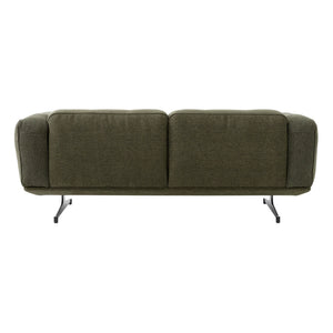 & Tradition - Inland AV22 2-Sitzer Sofa, Schwarzer Sockel | Khaki