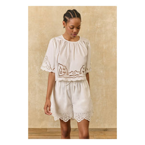 Louise Misha - Louvia Bluse aus Bio-Baumwolle | Weiß