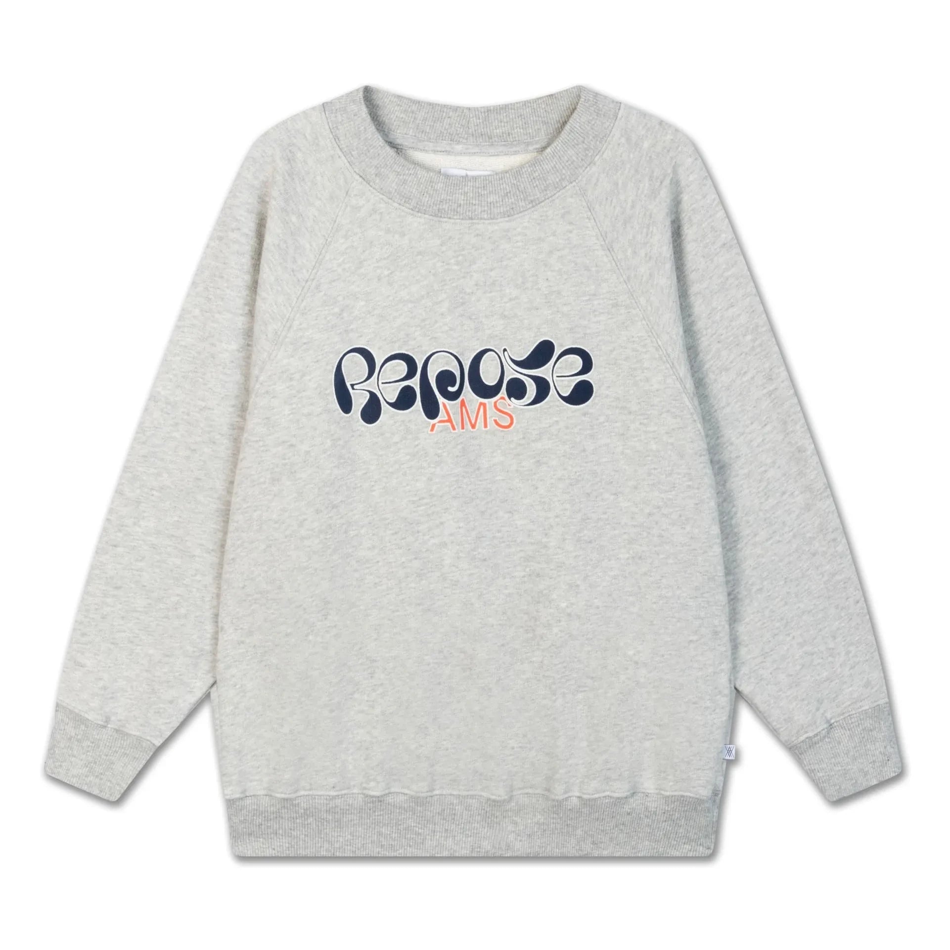 Repose AMS - Organic Cotton Logo Sweatshirt | Grau meliert