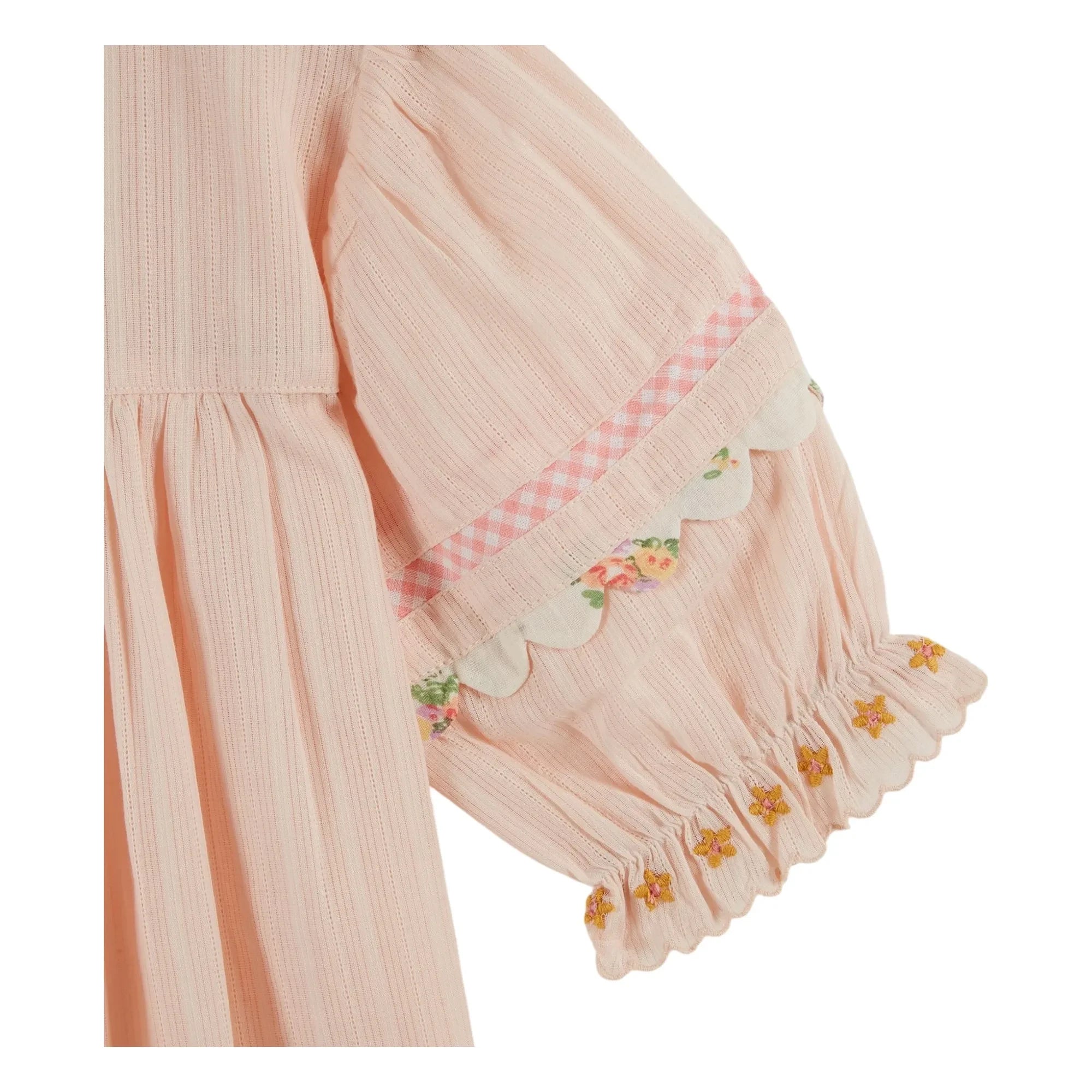 Emile et Ida - Bluse mit Blumenstickerei | Creme