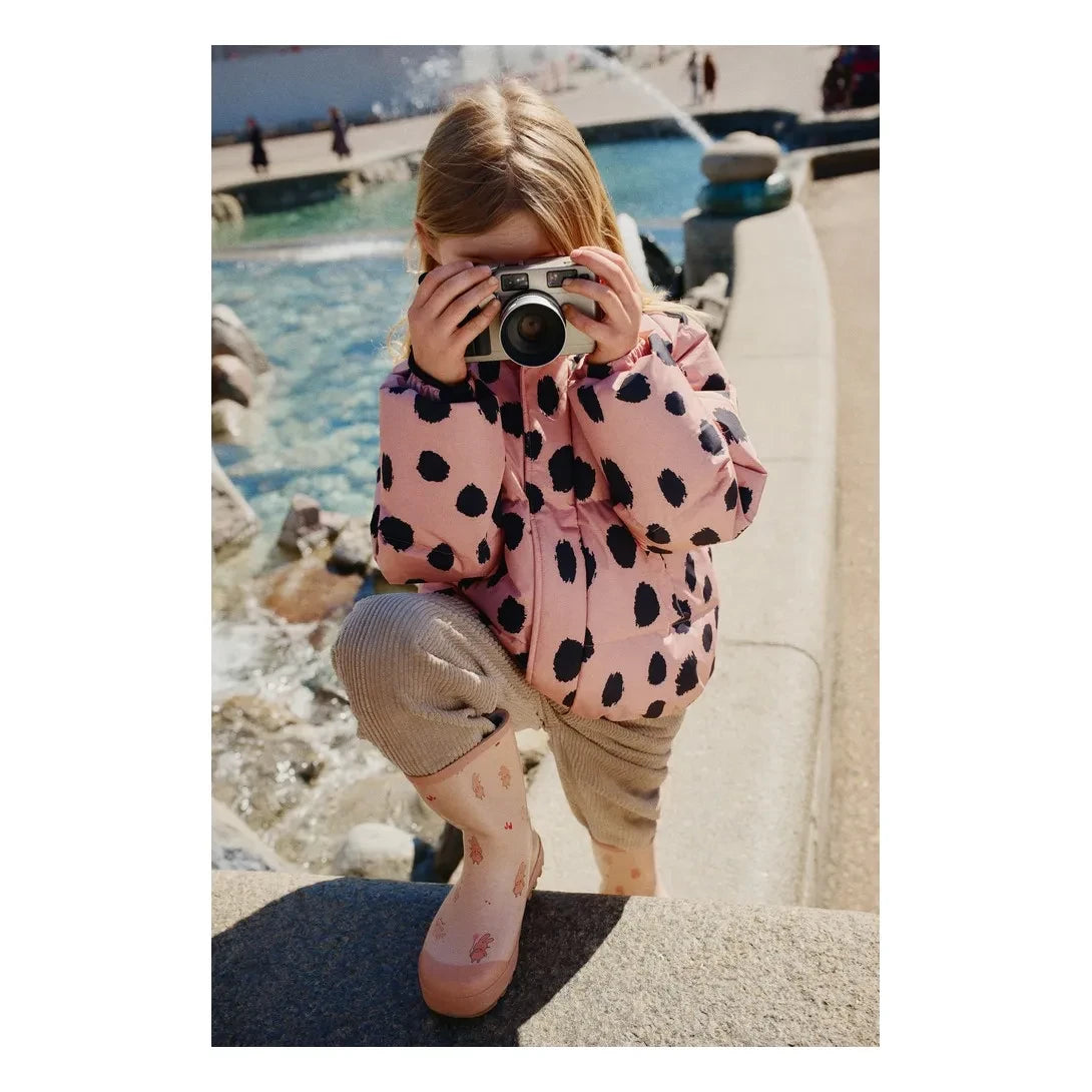 Liewood - Adelina Steppjacke mit Leopardenmuster aus recycelten Fasern | Hellrosa
