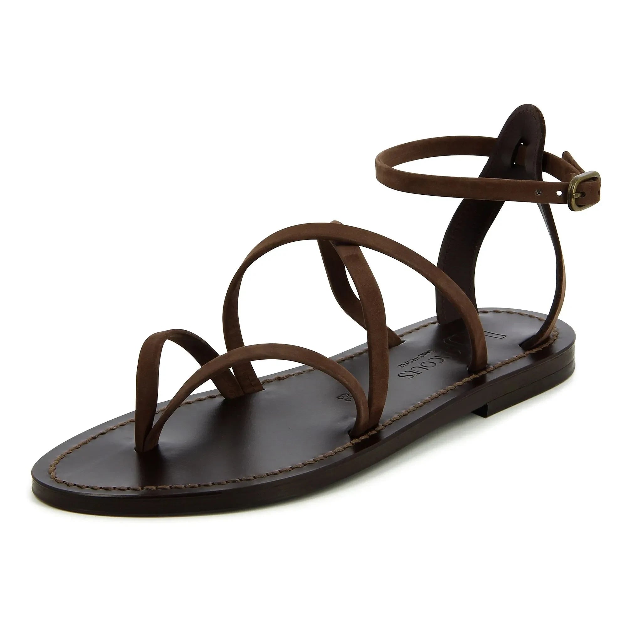 K.Jacques – Menandre Nubuk-Sandalen | Kastanie