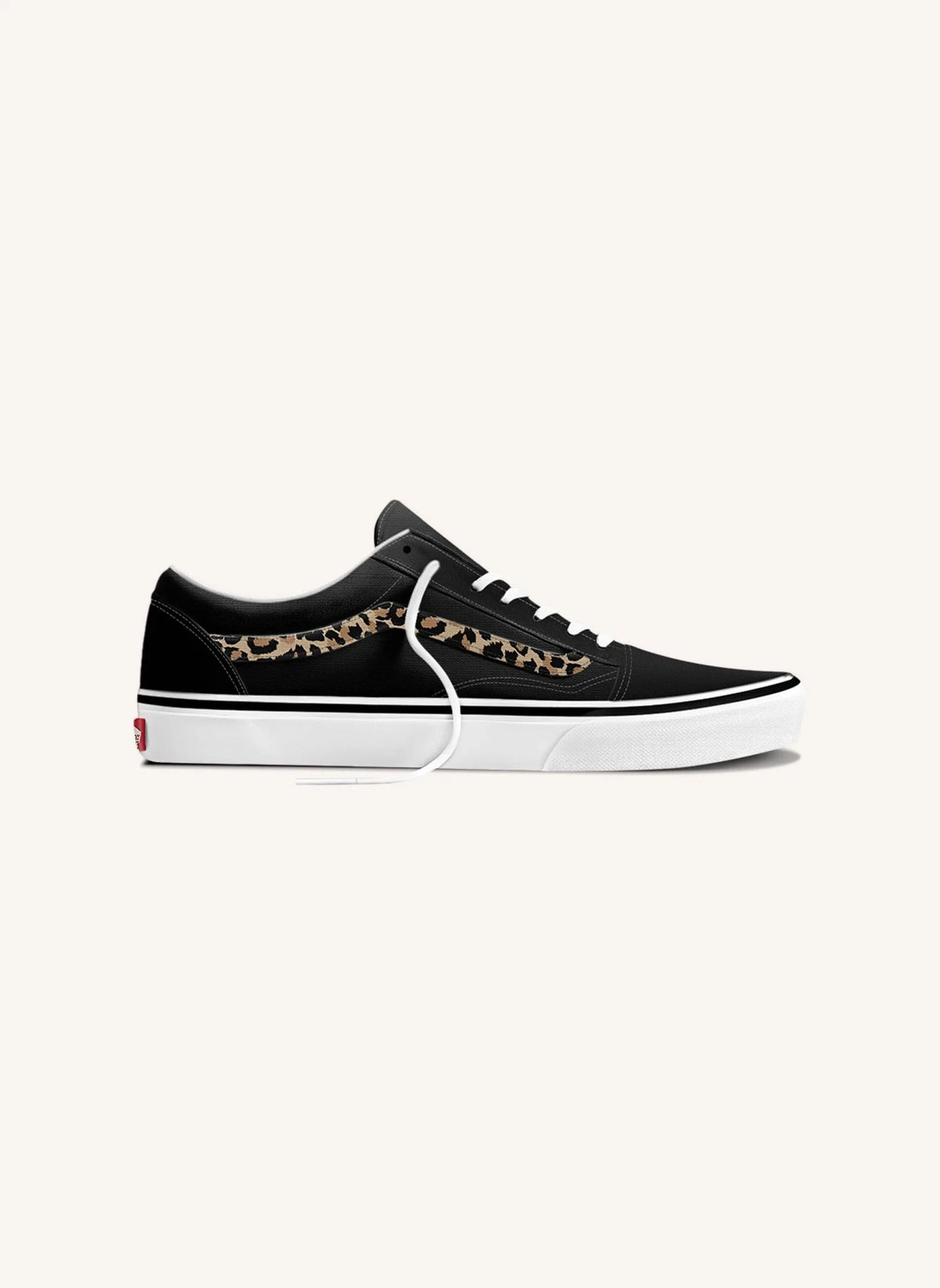 Vans - Old Skool Leoparden-Schnür-Sneaker | Schwarz