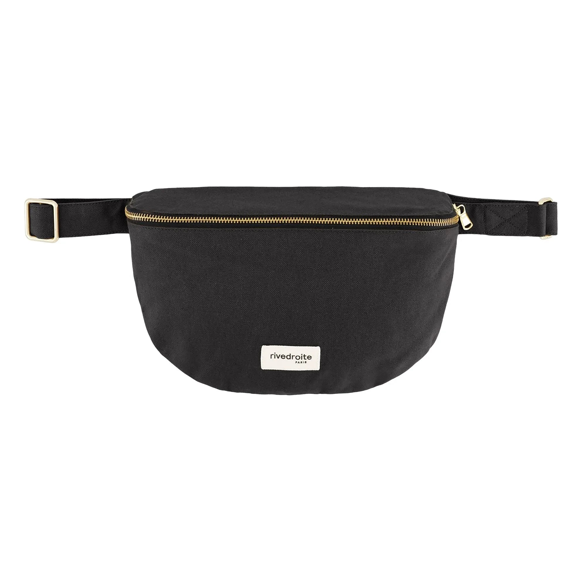 rivedroite - Custine Gürteltasche aus gewachstem Canvas | Schwarz
