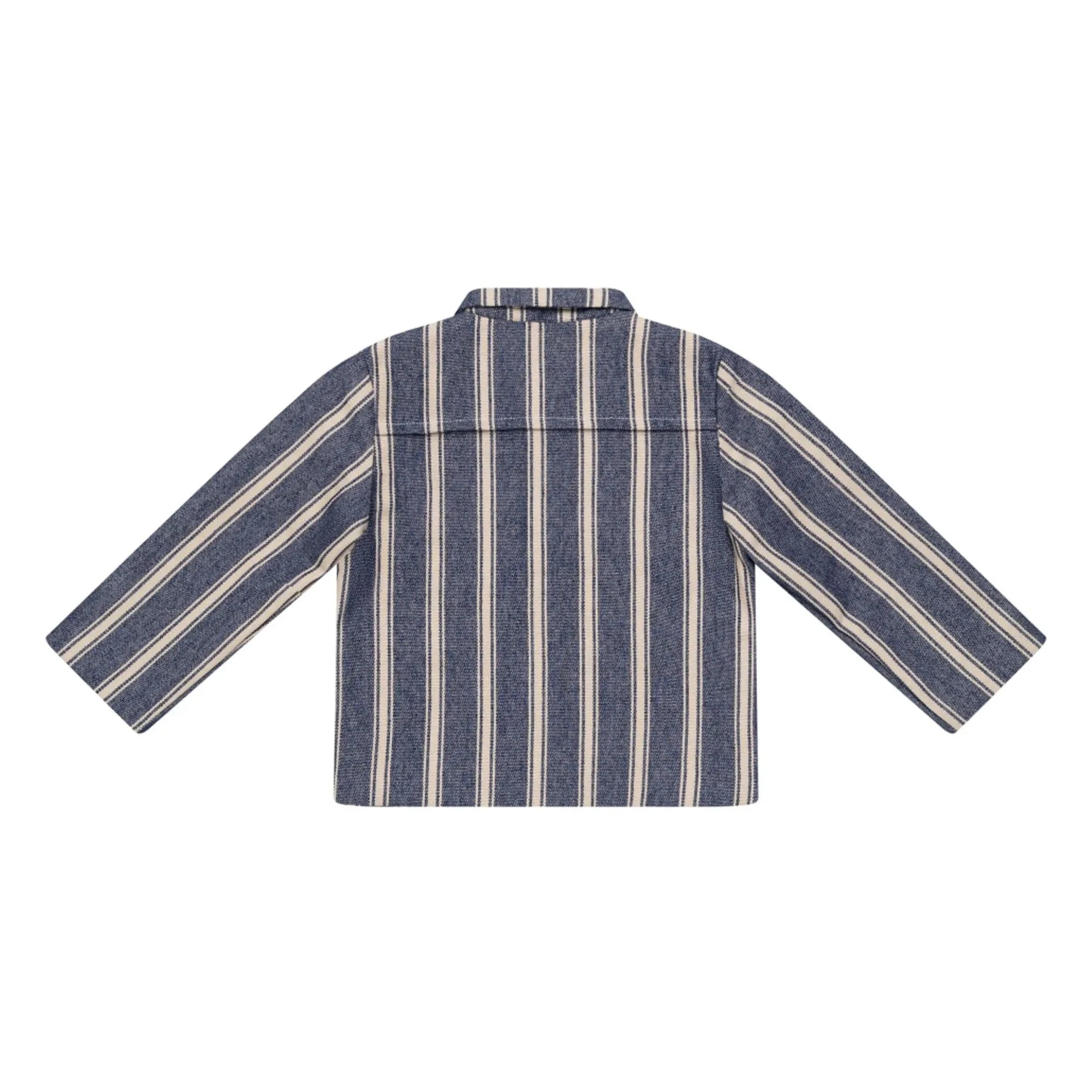 Donsje - Henrik Çizgili Overshirt Ceket | Mavi