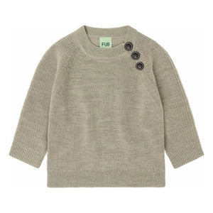 FUB - Raglan Merinowollpullover | Heather Beige