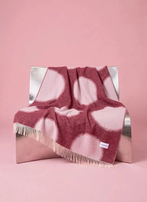 Maison Deux - Punktmuster Wolle Throw | Bordeaux