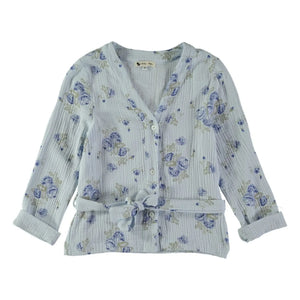 Risu Risu – Luna Fleurie Jacke aus Bio-Baumwollgaze | Ecru