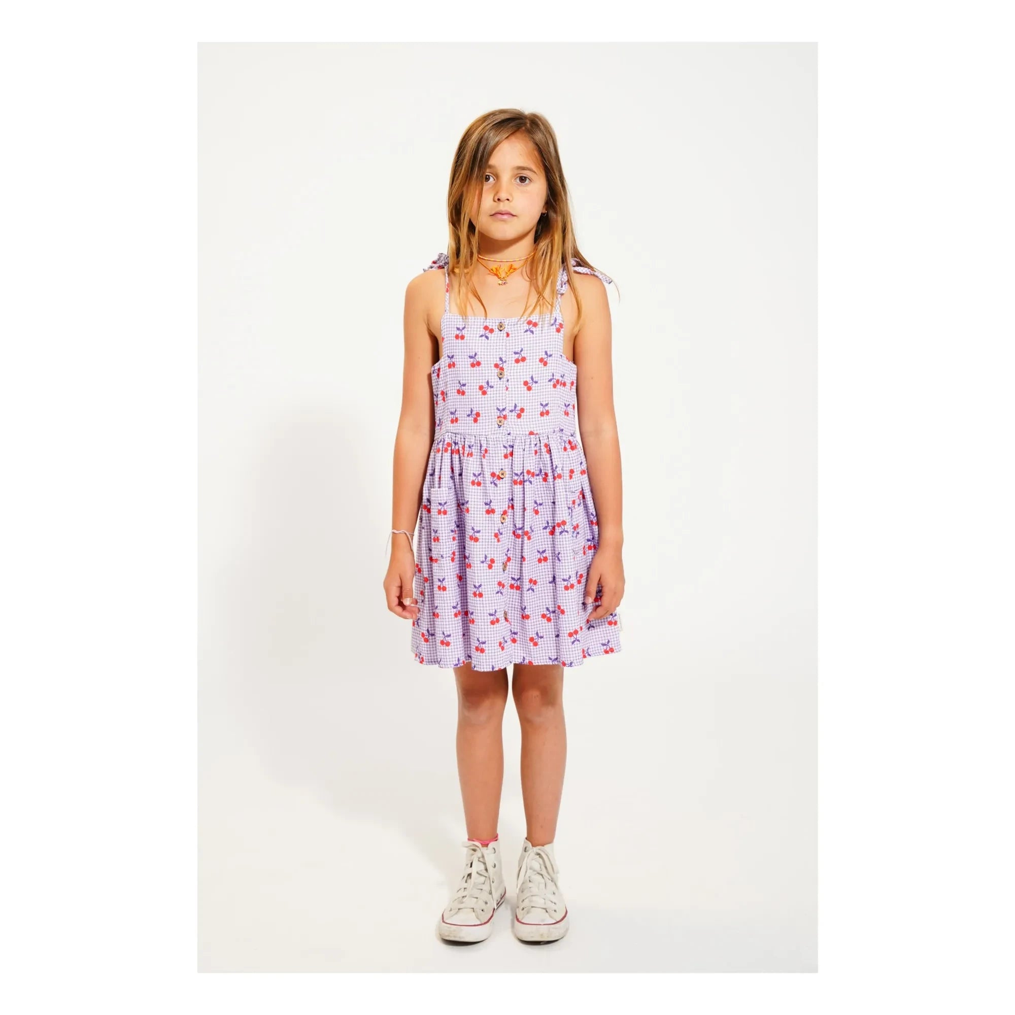 Piupiuchick - Cherry Vichy Overall | Lila