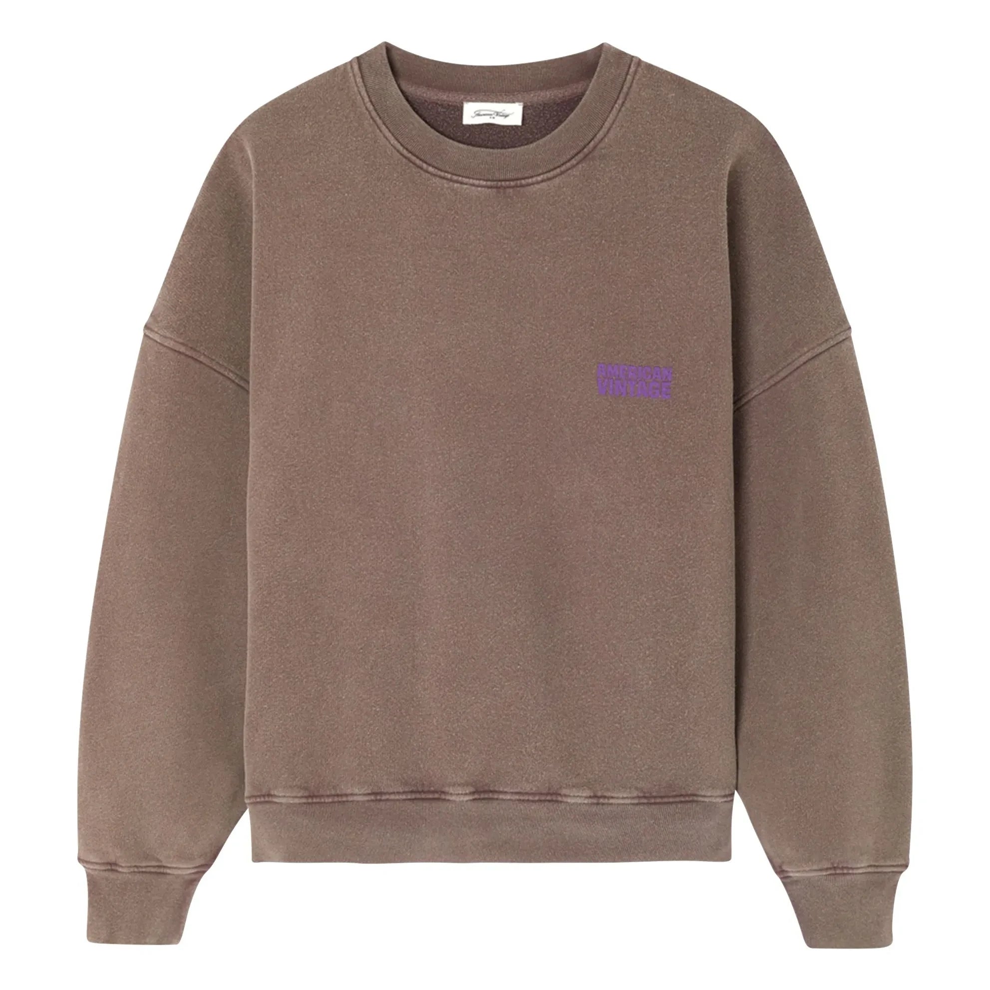 American Vintage - Plizzy Baumwoll-Sweatshirt | Braun