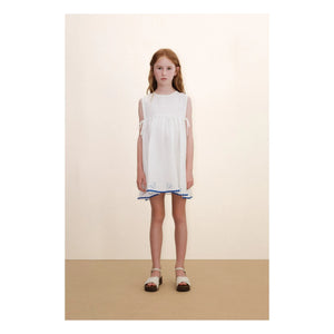 Tinycottons - Leinenkleid Schwäne | Weiß