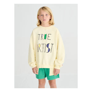 True Artist – Sweat N°11 Bio-Baumwolle | Blassgelb