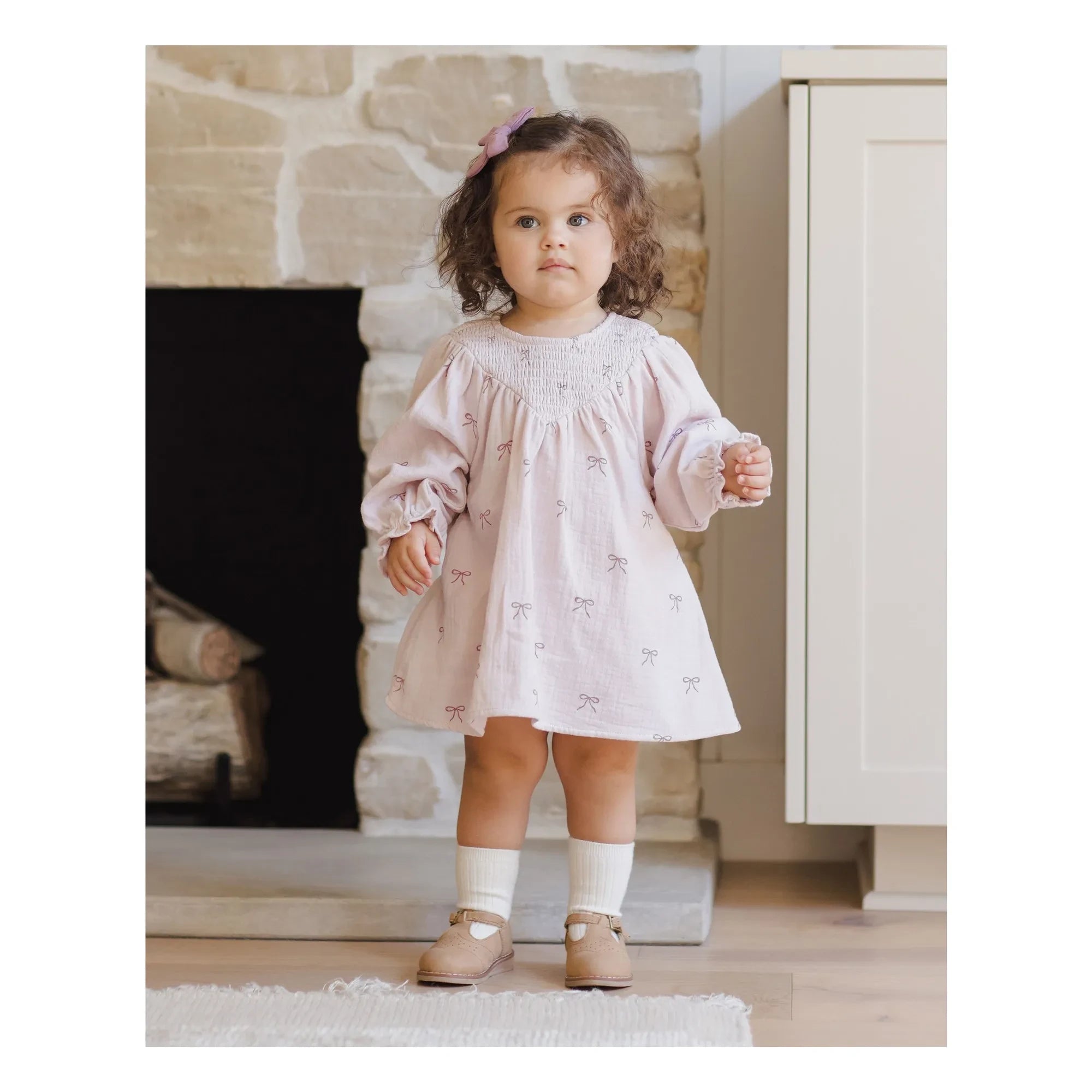 Quincy Mae - Organisches Baumwoll-Musselin-Knotenkleid | Flieder