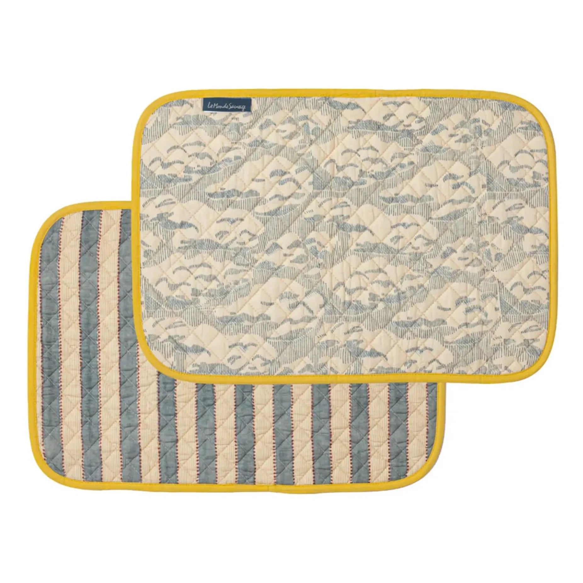 Le Monde Sauvage - Wendbare New York Tischsets - 4er Set | Blau