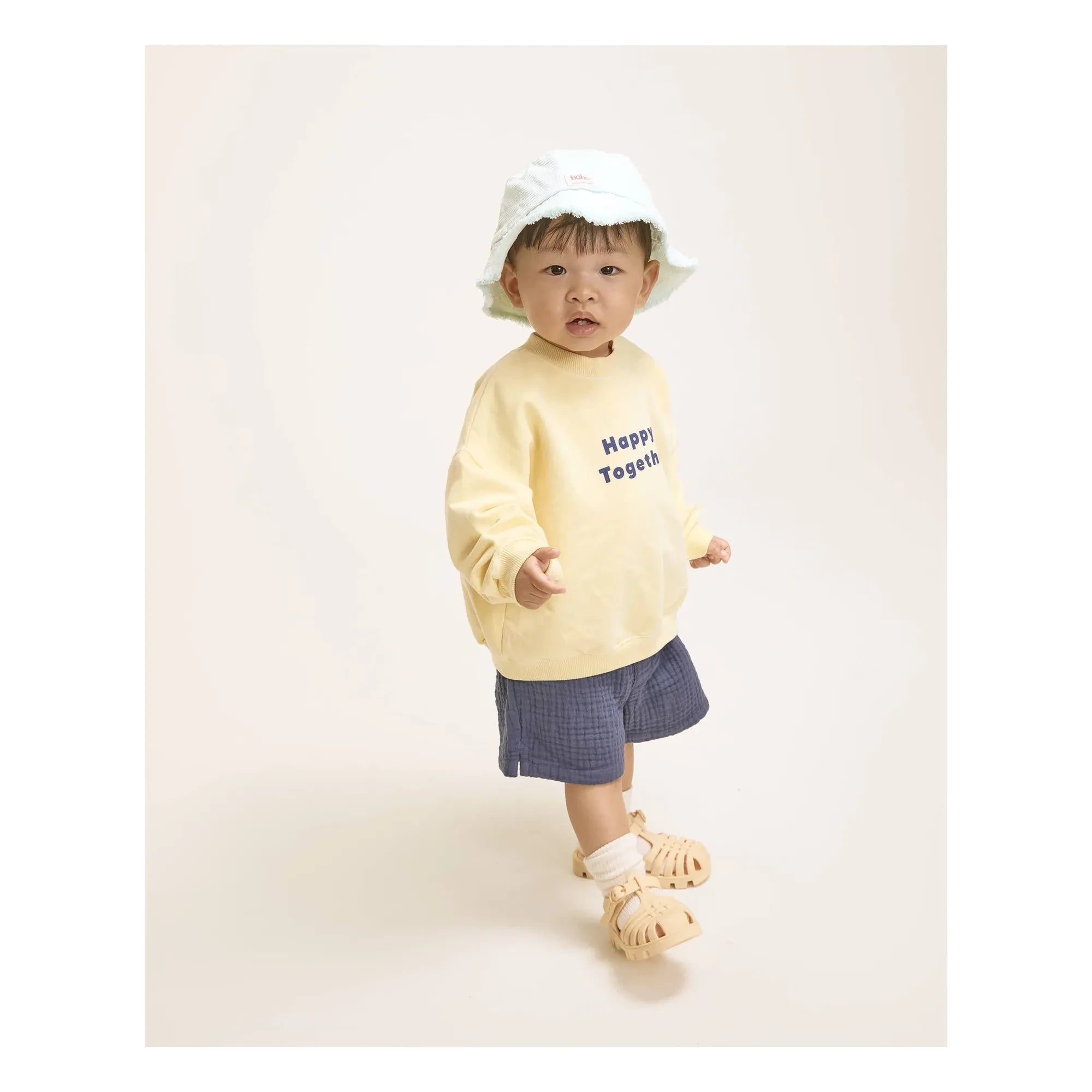 Búho – Shorts aus Baumwollgaze | Marineblau