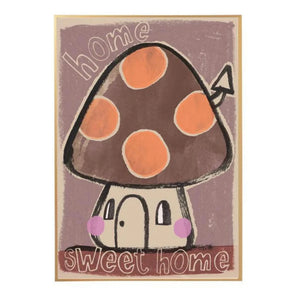 Studio Loco - Großer Pilz-Poster | Braun