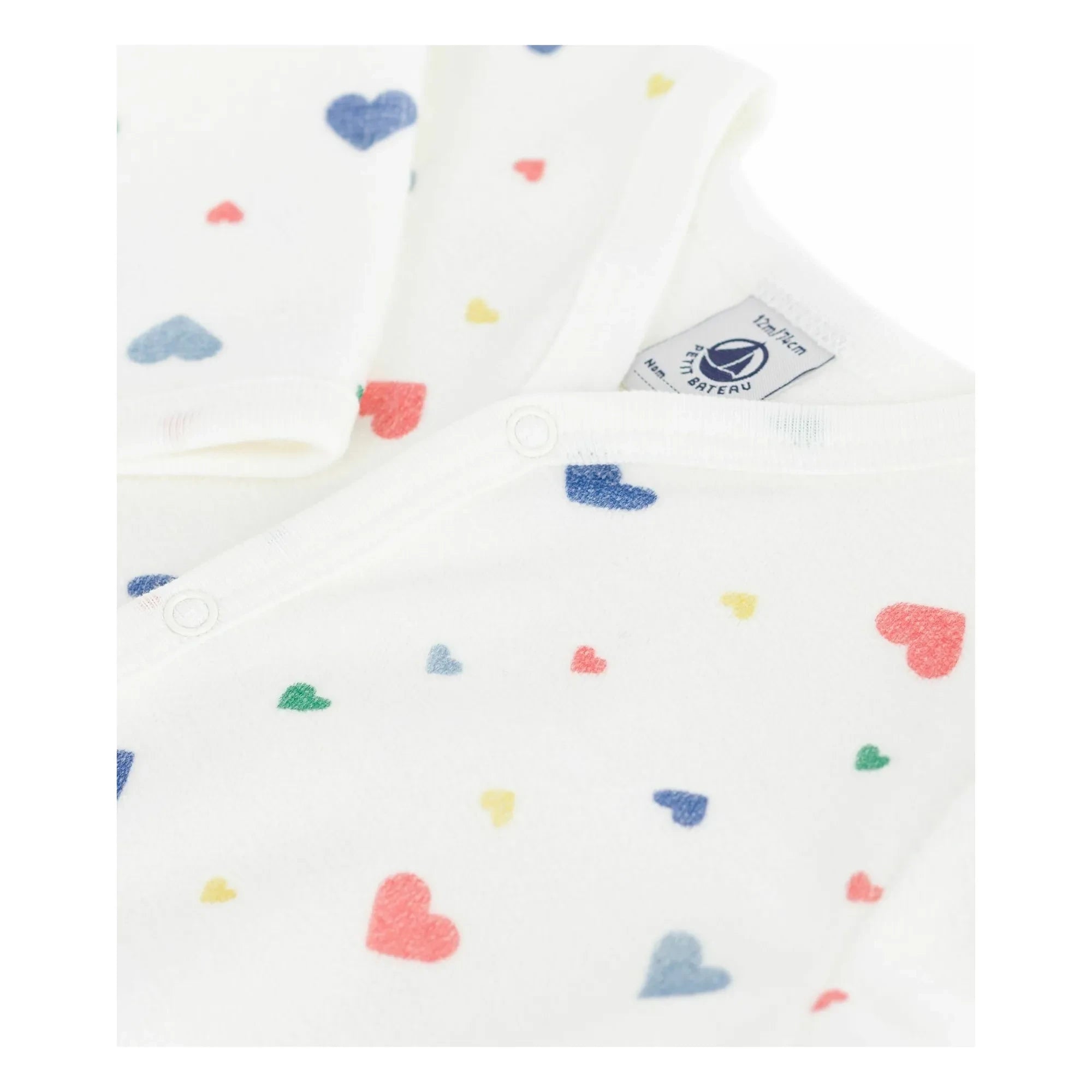 Petit Bateau - Herzfuß-Strampler aus Bio-Baumwolle | Weiß
