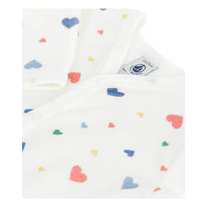 Petit Bateau - Herzfuß-Strampler aus Bio-Baumwolle | Weiß