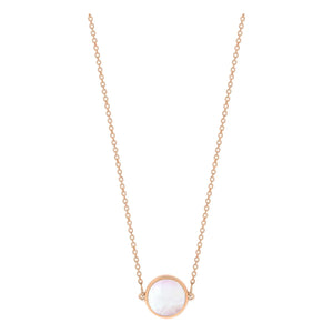Ginette NY - Disc Mini Ever Kette | Rosafarbenes Perlmutt