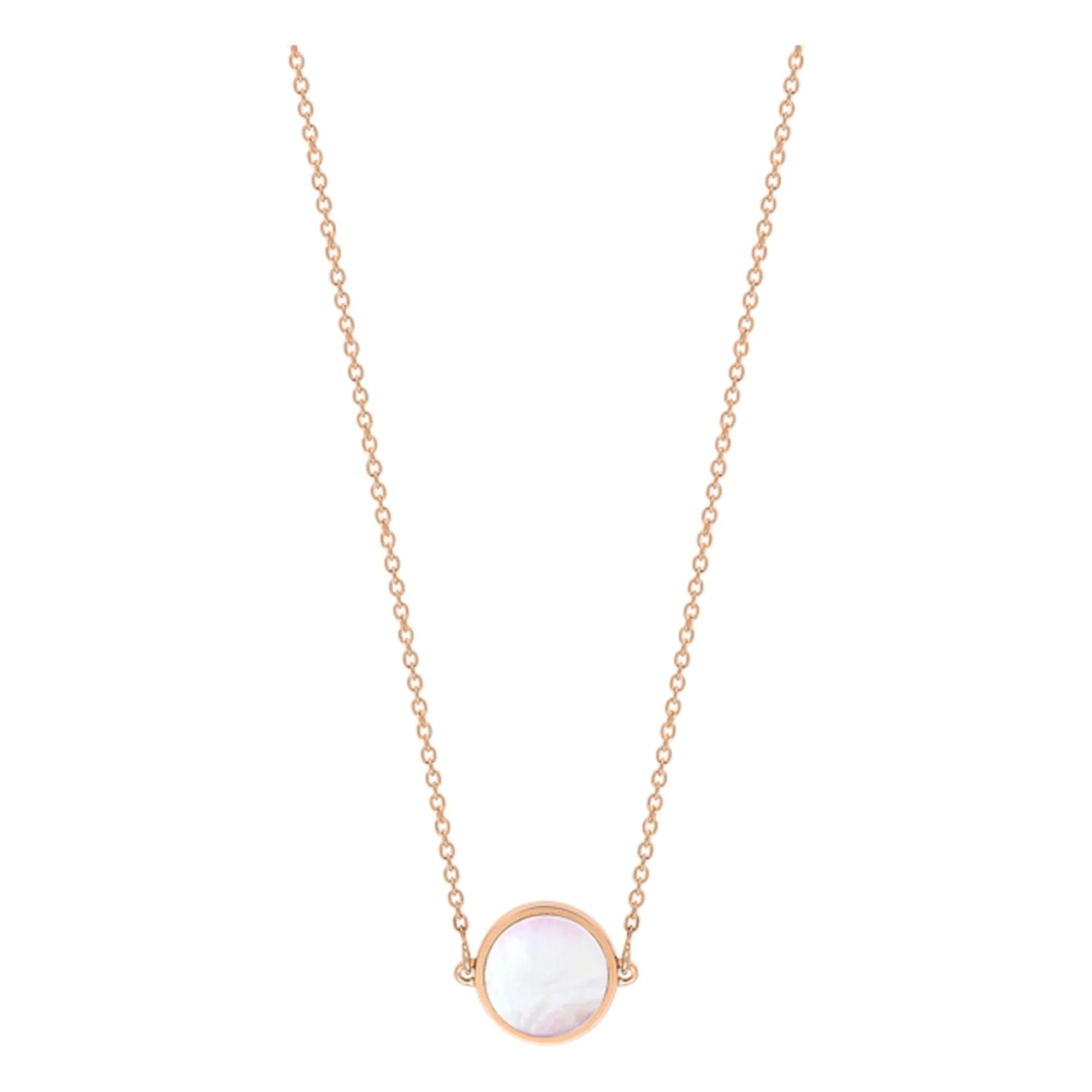 Ginette NY - Disc Mini Ever Kette | Rosafarbenes Perlmutt