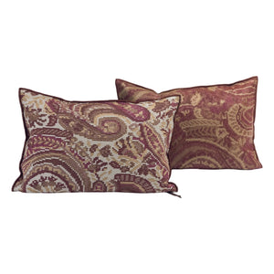 Maison de Vacances - Vice Versa Jacquard Paisley Innen- und Außenkissen | Rosa