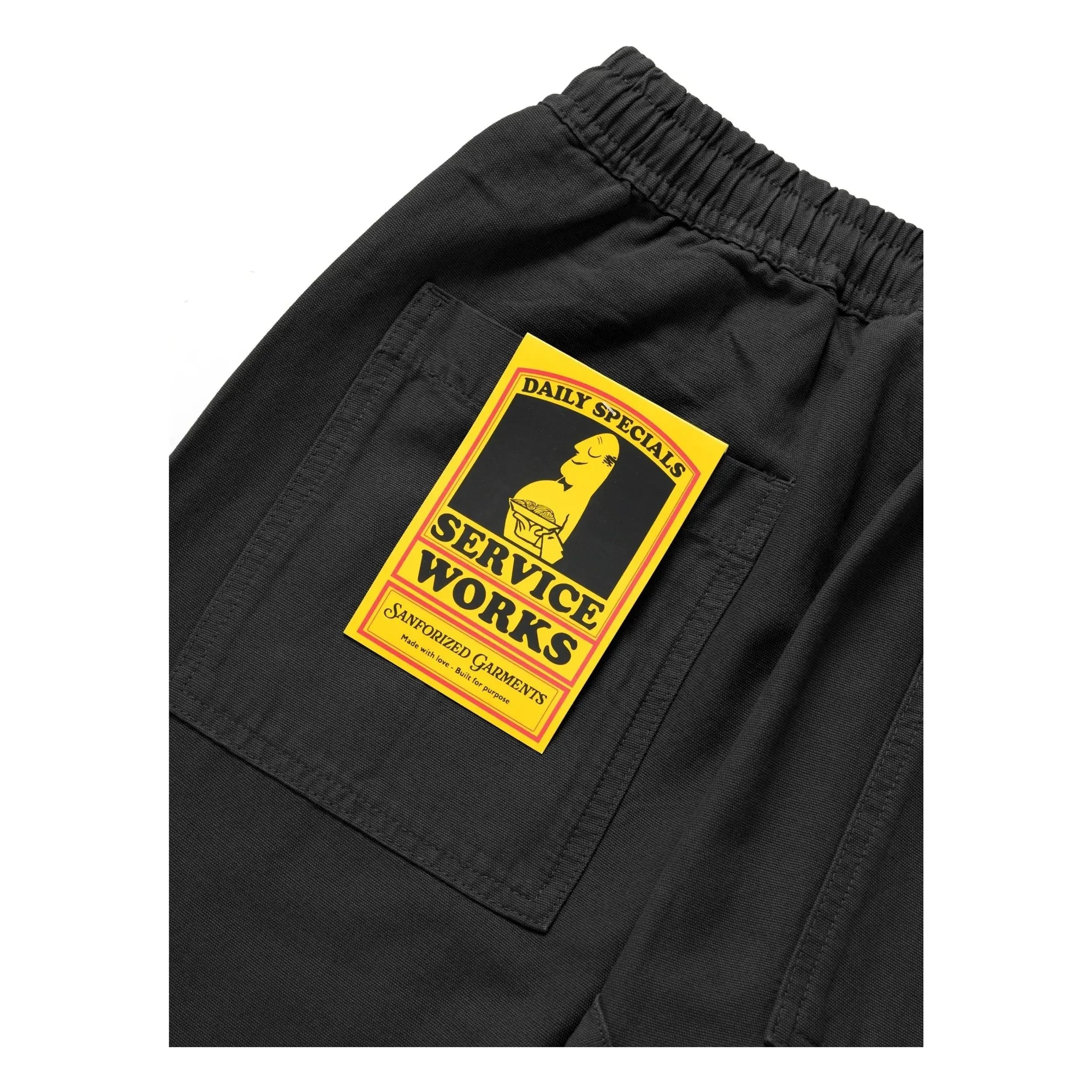 Service Works - Moleskin Kochhose Bio-Baumwolle | Noir foncé