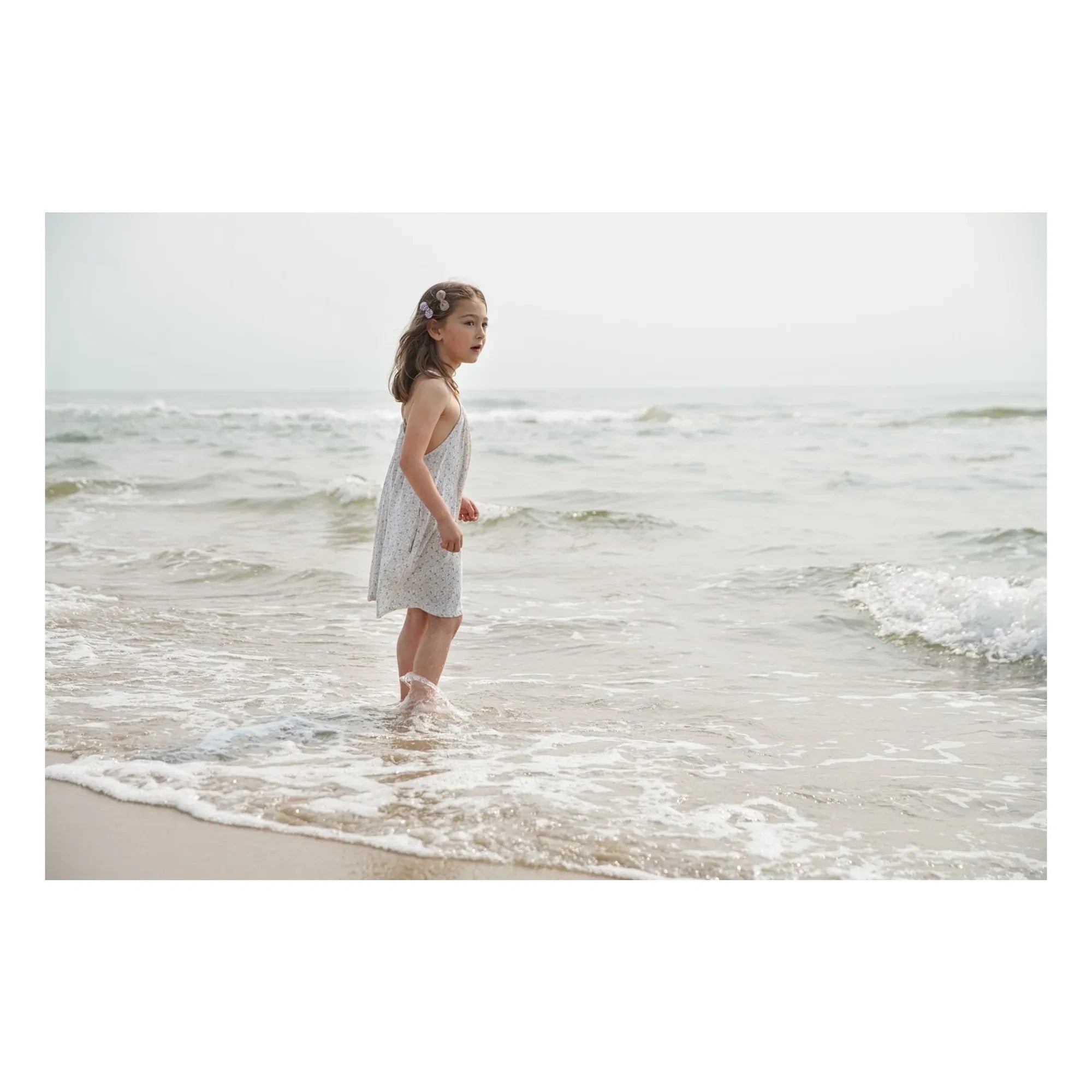 Soor Ploom - Loop Fleurie Kleid aus Bio-Baumwolle | Ecru