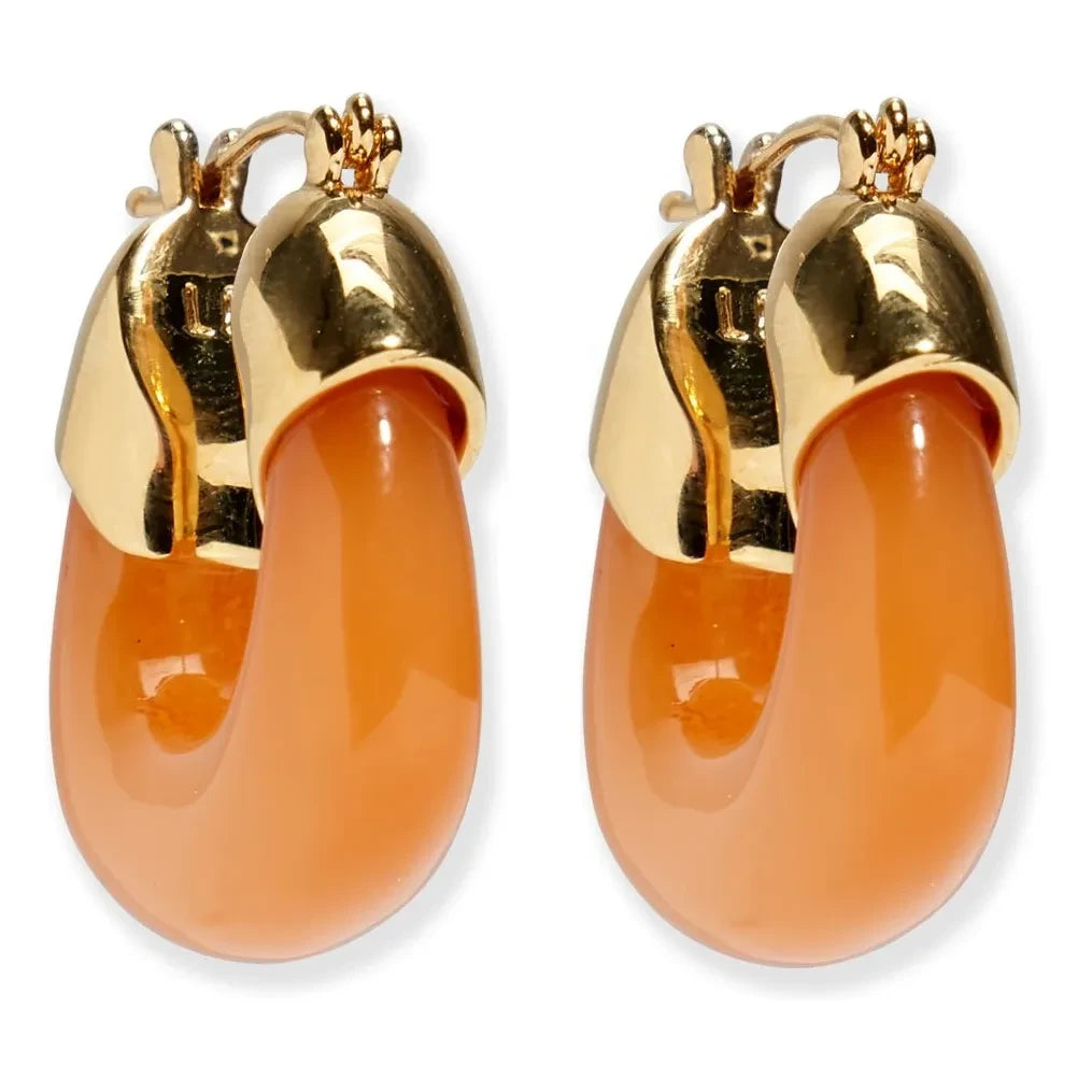 Lizzie Fortunato - Mini Organischer Ohrring | Tangerine