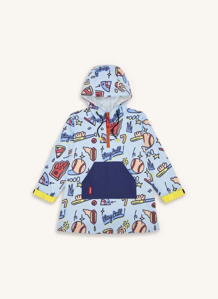 Hello Hossy - Regenponcho für Baseballspiele | Blau