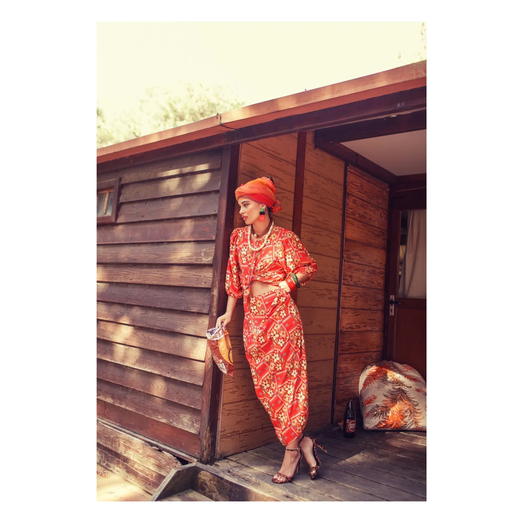 Sisters Department – Rock mit Blumenmuster | Rot