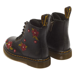 Dr Martens - Çiçekli 1460 T Bağcıklı Botlar | Siyah